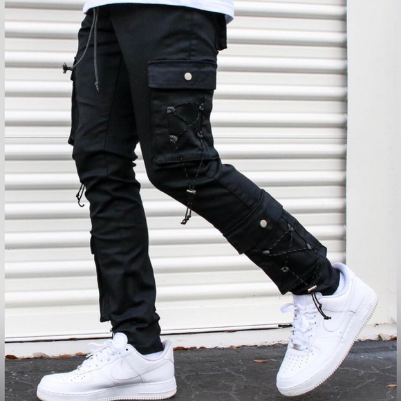 THRT DENIM RANSOM CARGO C11 (BLACK) SKINNY JEANS - Picture 4 of 6